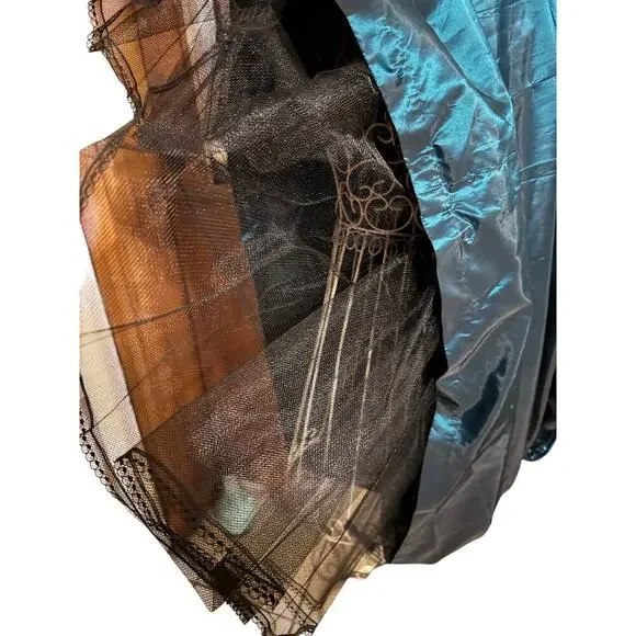 Jessica McClintock Gunne Sax Dress Size 9/10 Green Holiday Party Formal - Picture 5 of 7